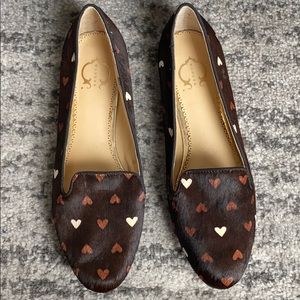C Wonder brown calf hair flats